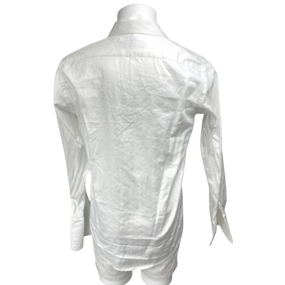 Combatant Gentlemen Men's White Long Sleeve Slim Fit Button Down Shirt 16 1/2 - Picture 2 of 3